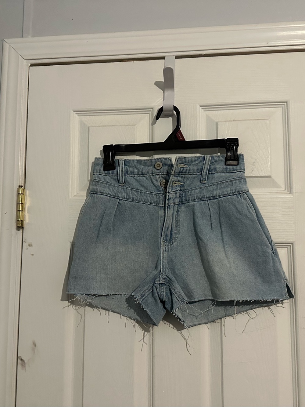 Hollister High-Waist Light Blue Denim Shorts